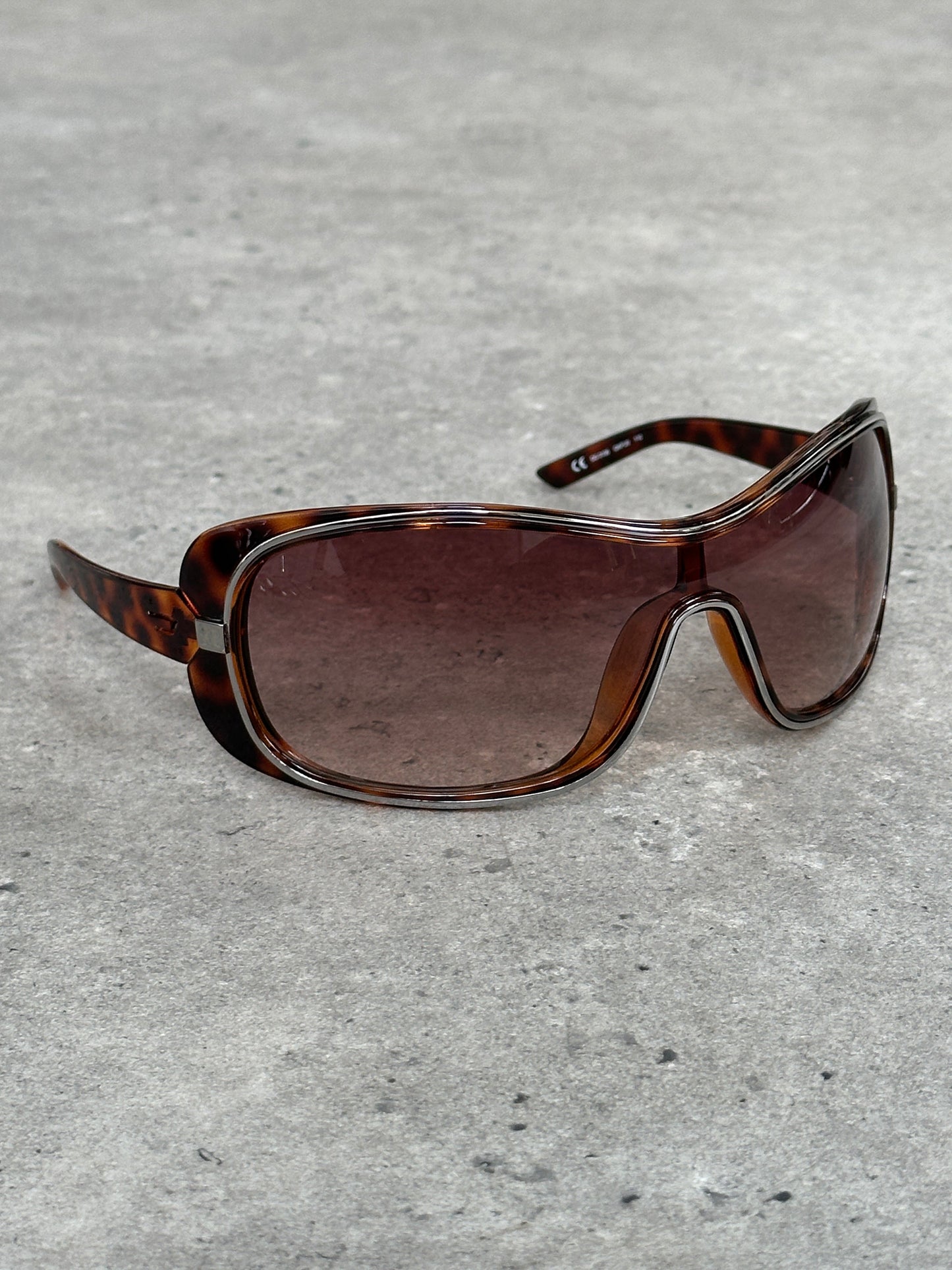 Diesel 2000s Oversized Shield Logo Sunglasses