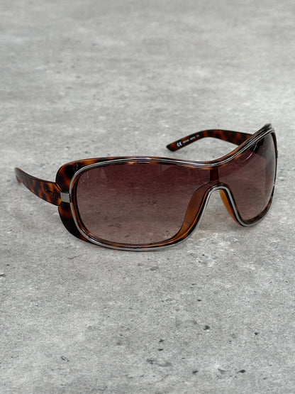 Diesel 2000s Oversized Shield Logo Sunglasses