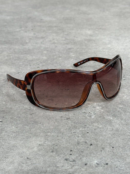 Diesel 2000s Oversized Shield Logo Sunglasses