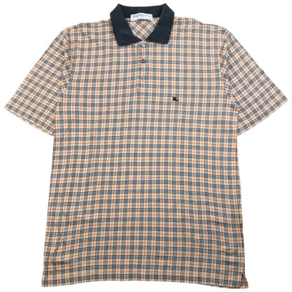 Vintage 90s Burberry Nova Check Polo Shirt Size L | Large, Multicoloured
