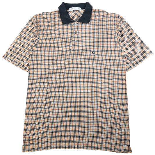 Vintage 90s Burberry Nova Check Polo Shirt Size L | Large, Multicoloured