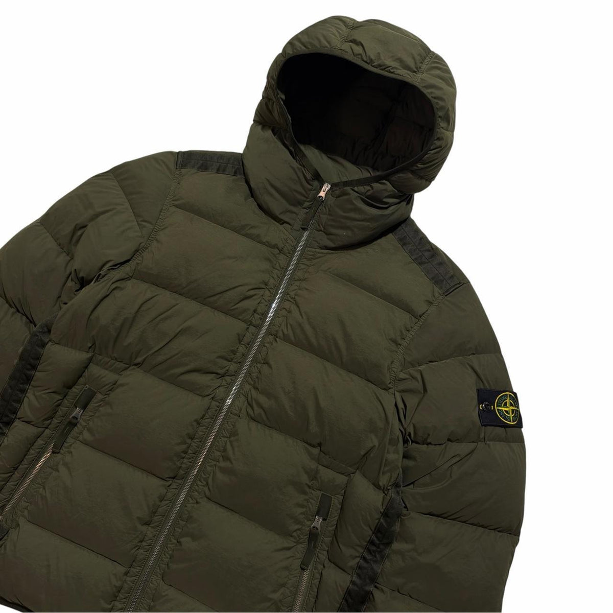 Stone Island Seamless Down-TC Jacket | Small, Olive Green