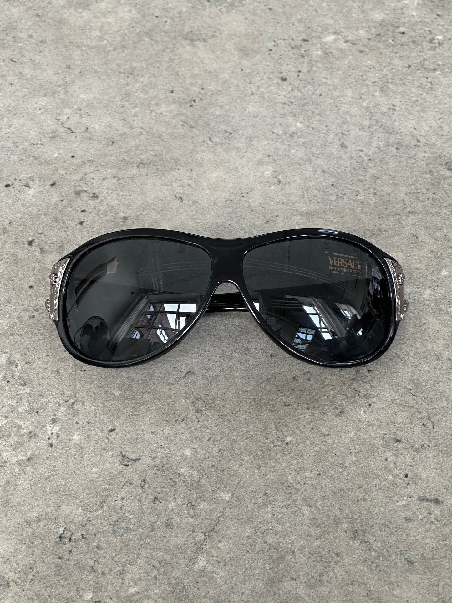 Versace 2000s Oversized Medusa Logo Sunglasses