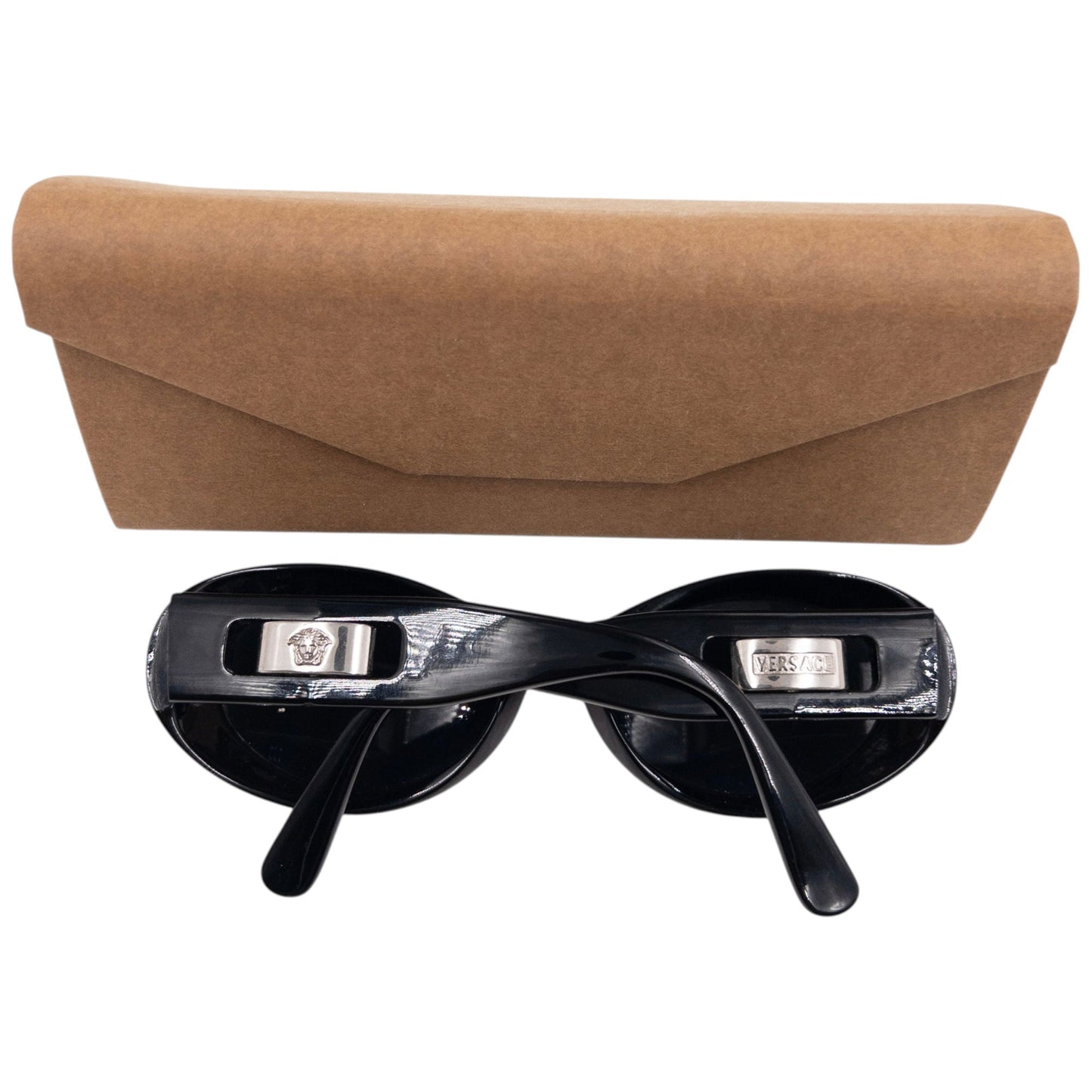 Vintage 90s Gianni Versace Embossed Sunglasses | O/S, Black