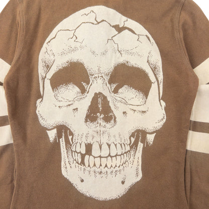 Vintage Hysteric Glamour Skull Graphic Long Sleeve Polo Shirt Womens Size S