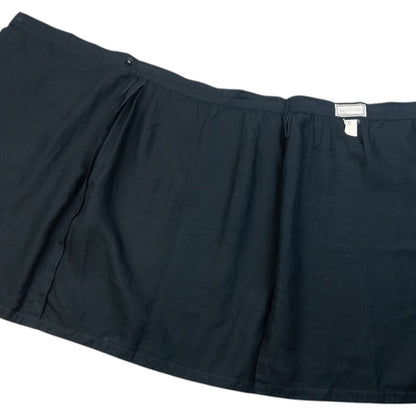 Vintage 90s Gianni Versace Linen Wrap Skirt Womens Size W25 | W25, Black