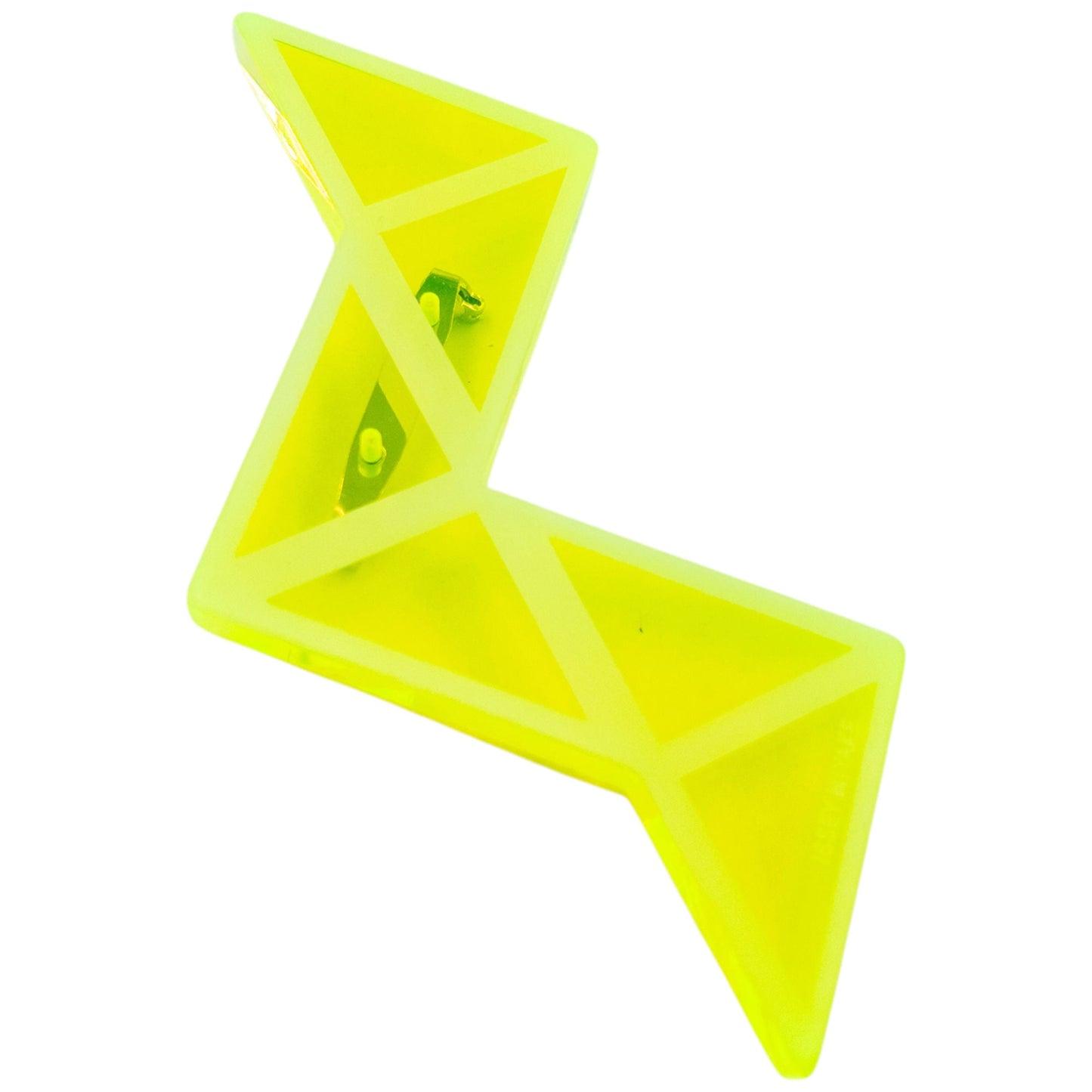 Vintage 2000s Issey Miyake Geometric Pin Broach | O/S, Green