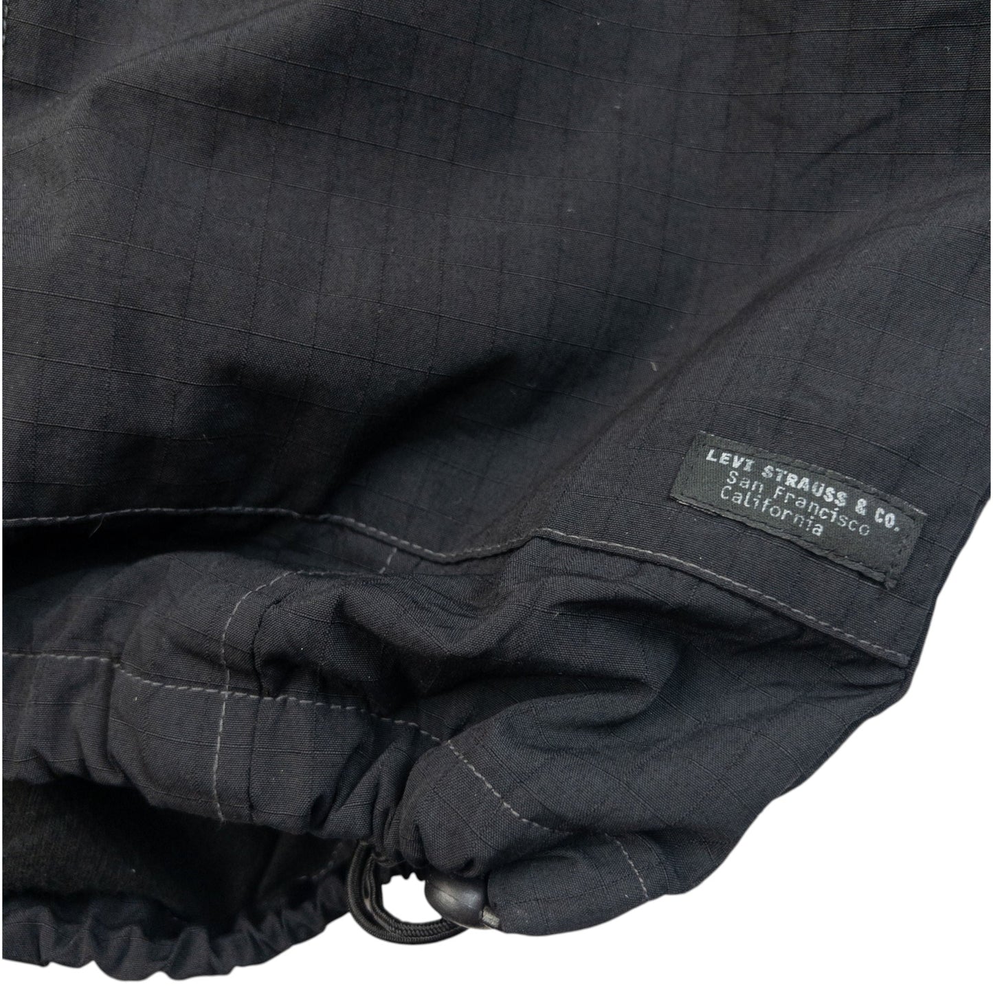 Vintage 1999 Levi's All Duty Nylon Smock Q Zip Jacket Size S | Small, Black