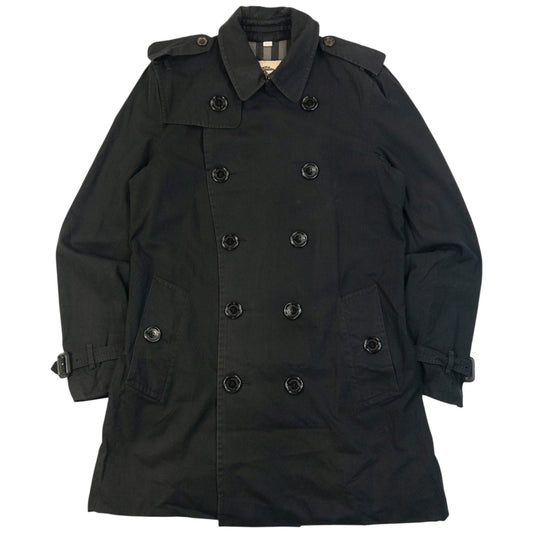 Vintage Burberry Nova Check Lined Trench Jacket Size S | Small, Black