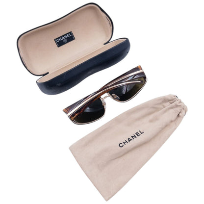 Vintage 2000s Chanel Sunglasses | O/S, Black, Brown, Gold
