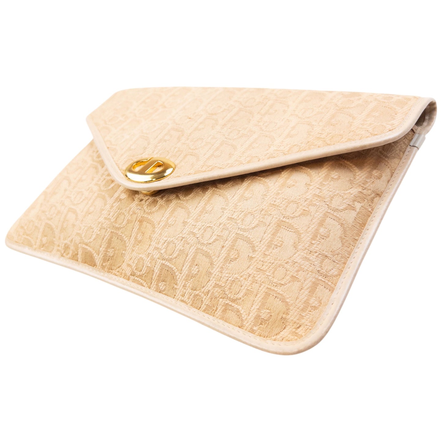 Vintage 90s Dior Monogram Clutch Bag | O/S, Beige