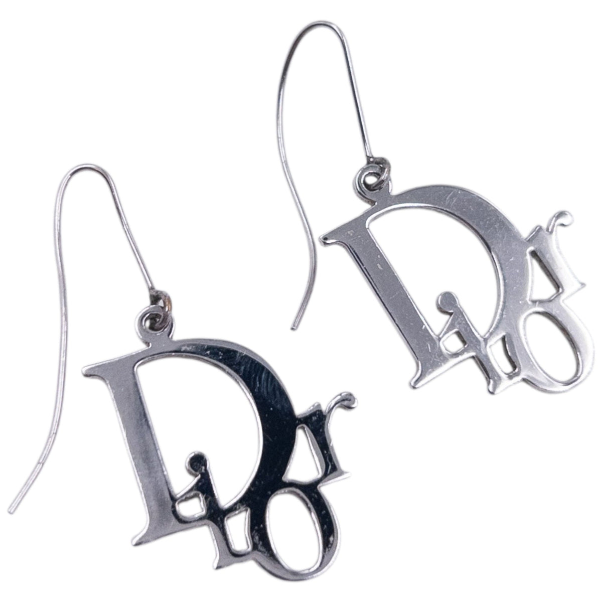 Vintage 2000s Dior By John Galliano Logo Earrings | O/S, Grey