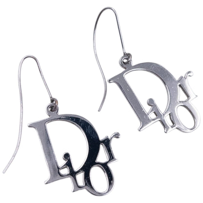 Vintage 2000s Dior By John Galliano Logo Earrings | O/S, Grey