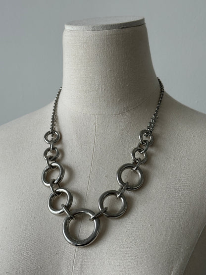Armani Jeans 2000s Chain Link Logo Necklace