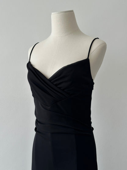 French Vintage 1990s Sheer Overlay Jumpsuit - S
