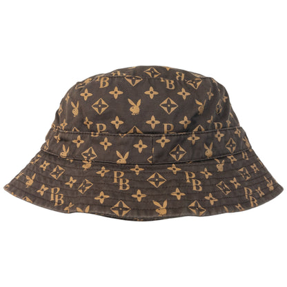 Vintage 2000s Playboy Monogram Bucket Hat | O/S, Brown