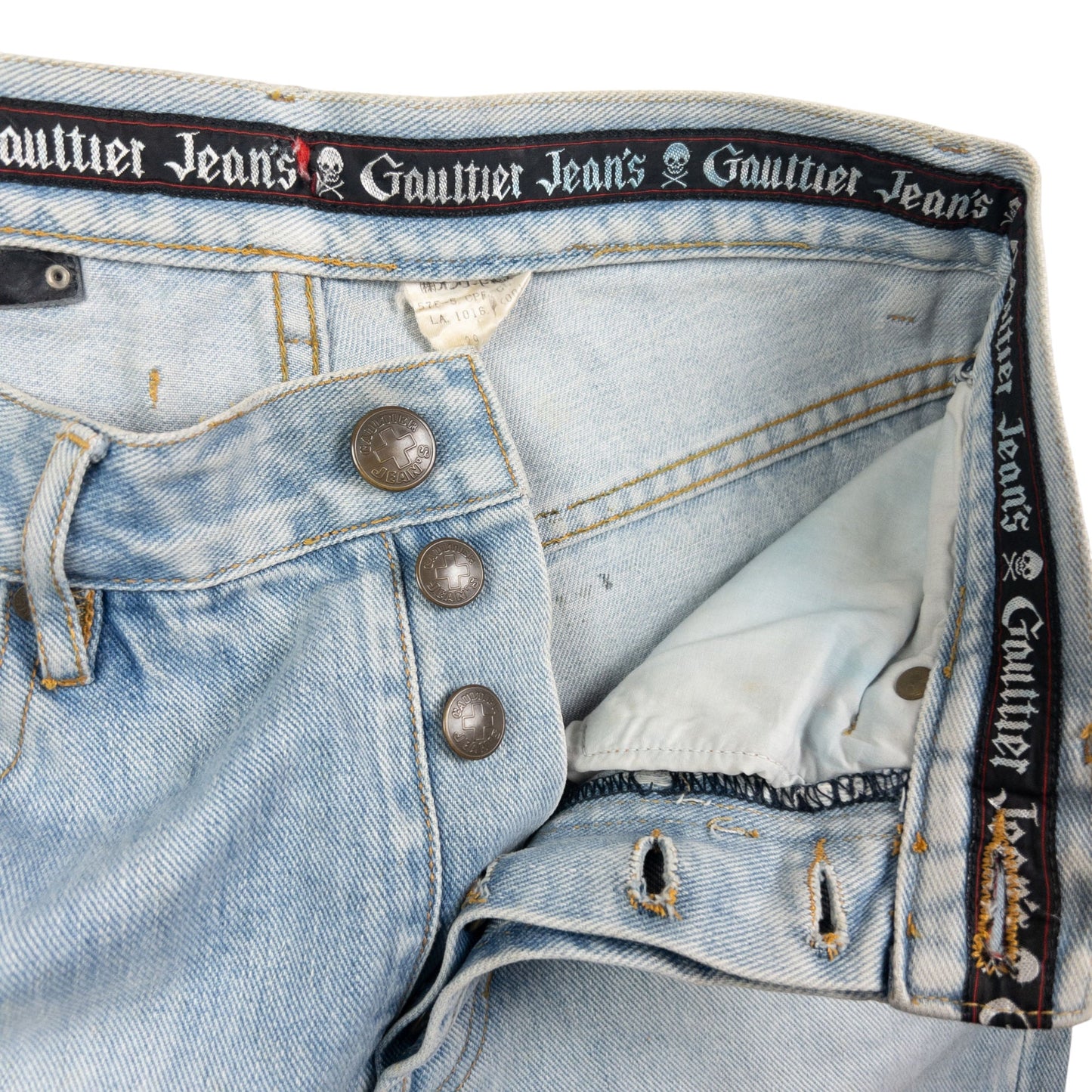 Vintage Gaultier Jean's Embossed Denim Jeans Size W26