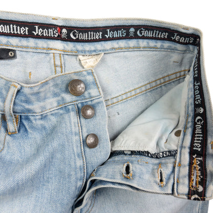 Vintage Gaultier Jean's Embossed Denim Jeans Size W26