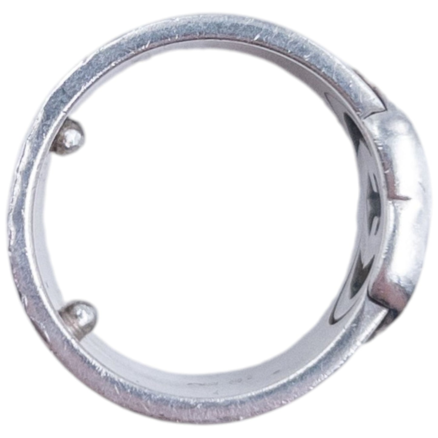 Vintage 2000s Gucci Silver Logo Ring | O/S, Grey