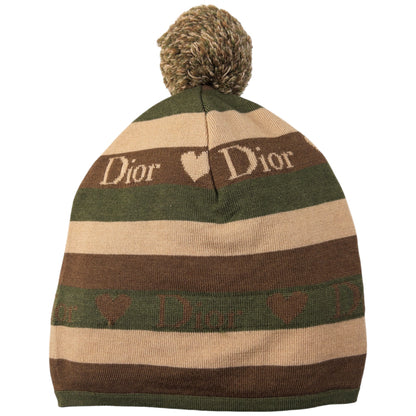 Vintage Dior Striped Bobble Hat