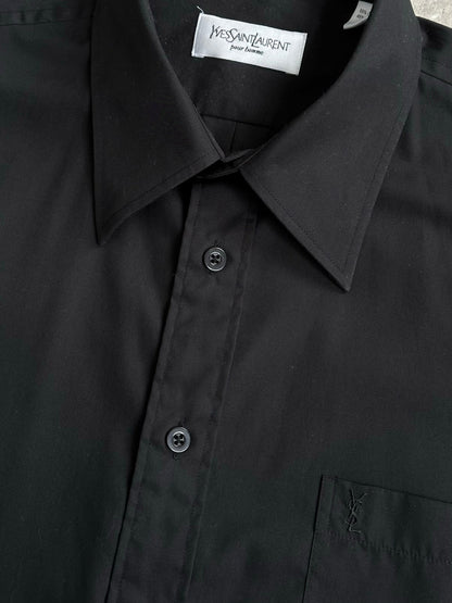 Yves Saint Laurent 1990s Cotton Logo Shirt - M/L