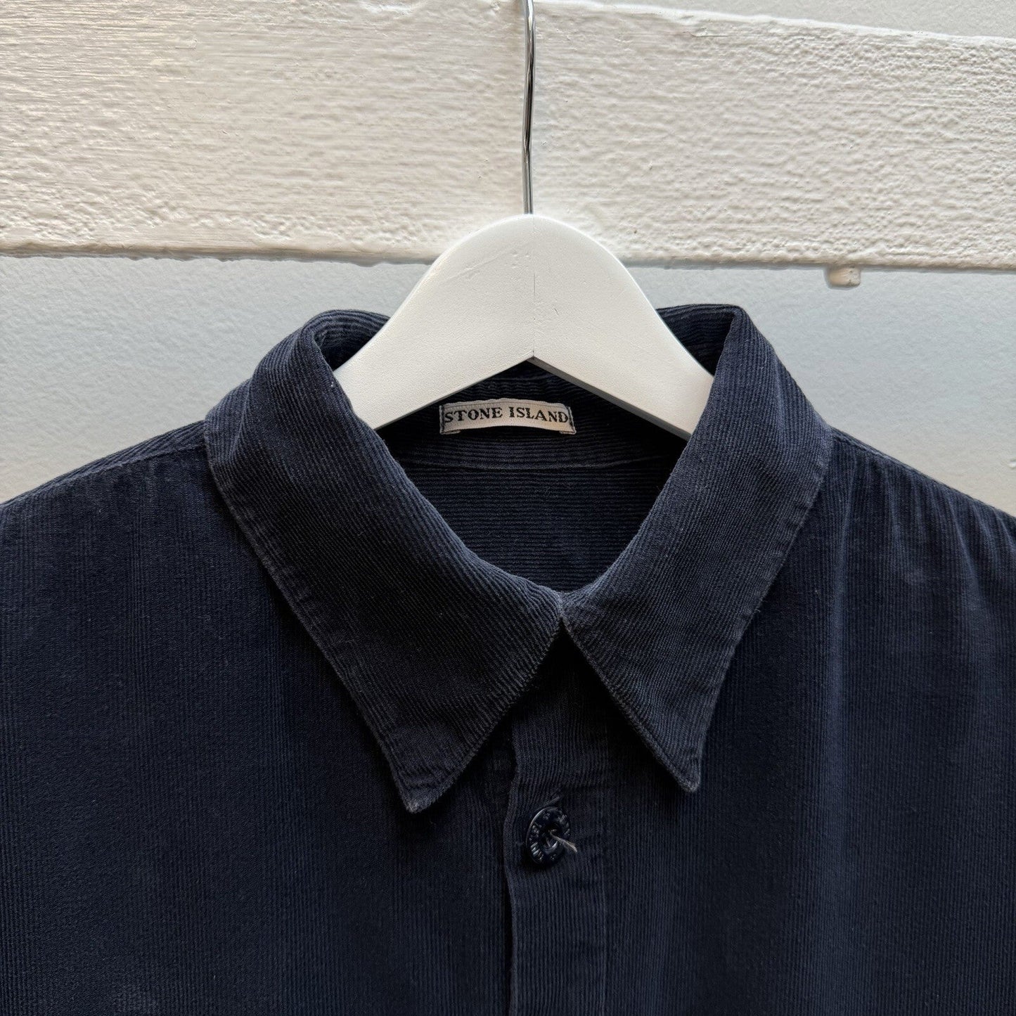 90’s Stone Island Corduroy Shirt (L) | Large, Blue