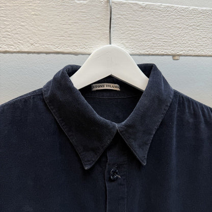 90’s Stone Island Corduroy Shirt (L) | Large, Blue