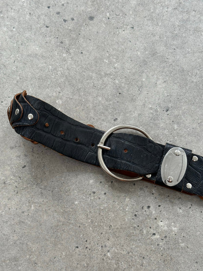 French Vintage 1990s Leather Belt - W28-33