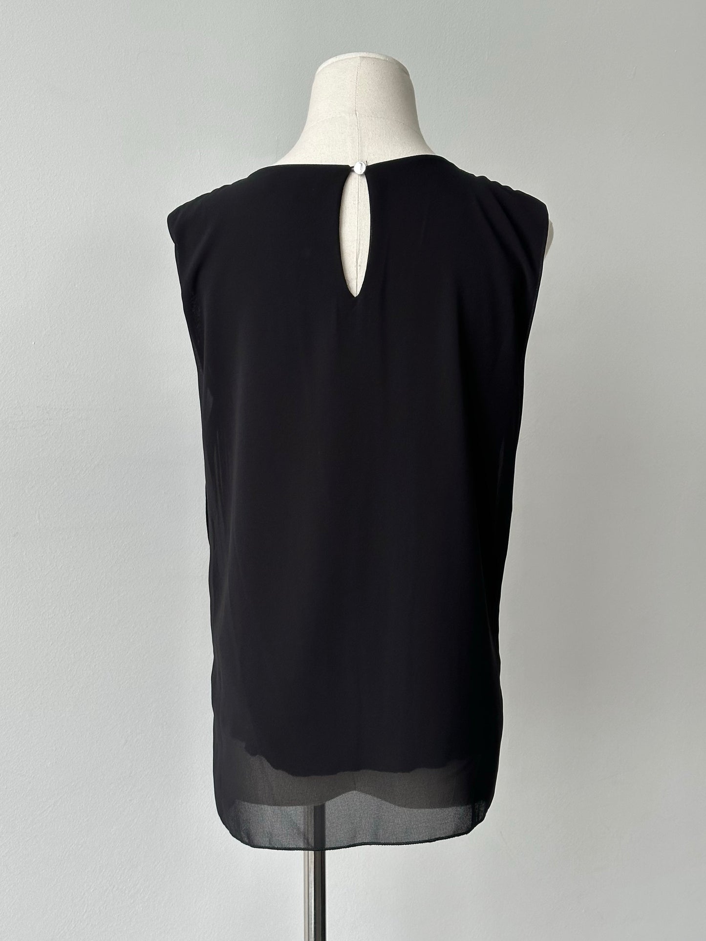 Italian Vintage 1990s Pleated Sleeveless Top - M