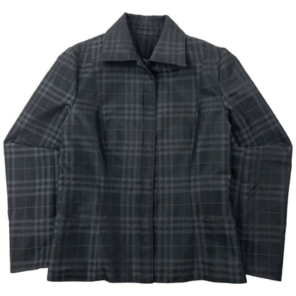Vintage Burberry Nova Check Button Up Jacket Womens Size M | Medium, Black