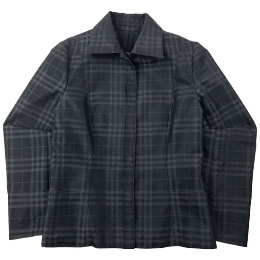 Vintage Burberry Nova Check Button Up Jacket Womens Size M | Medium, Black