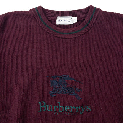 Vintage 90s Burberry Embroidered Wool Knit Jumper Size XS | XS, Multicoloured
