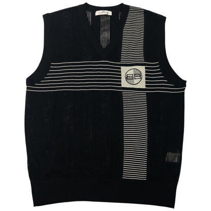 Vintage 90s Balenciaga Knit Sweater Vest Size S | Small, Black