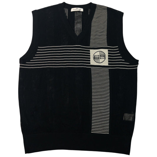 Vintage 90s Balenciaga Knit Sweater Vest Size S | Small, Black