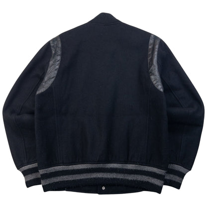 Vintage 2000s PPFM Wool Varsity Bomber Jacket Size S | Small, Black