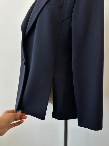 Mani 1990s Wool Side Split Single Breasted Blazer - S