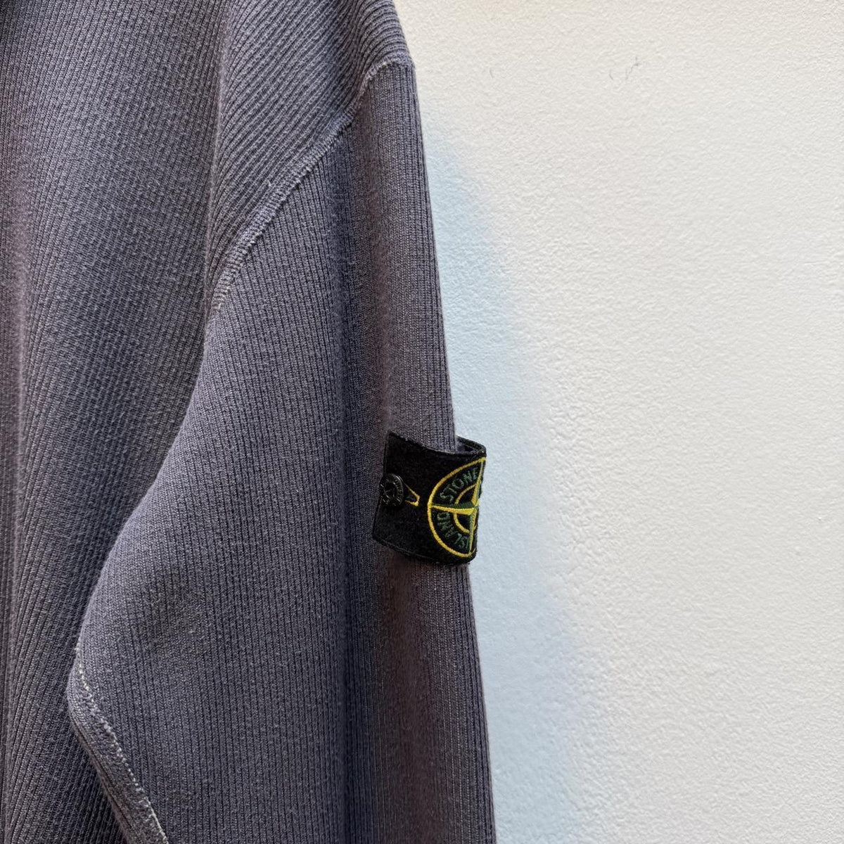 Early 00’s Stone Island Ribbed Knit Jumper (XL) | Extra Large, Charcoal