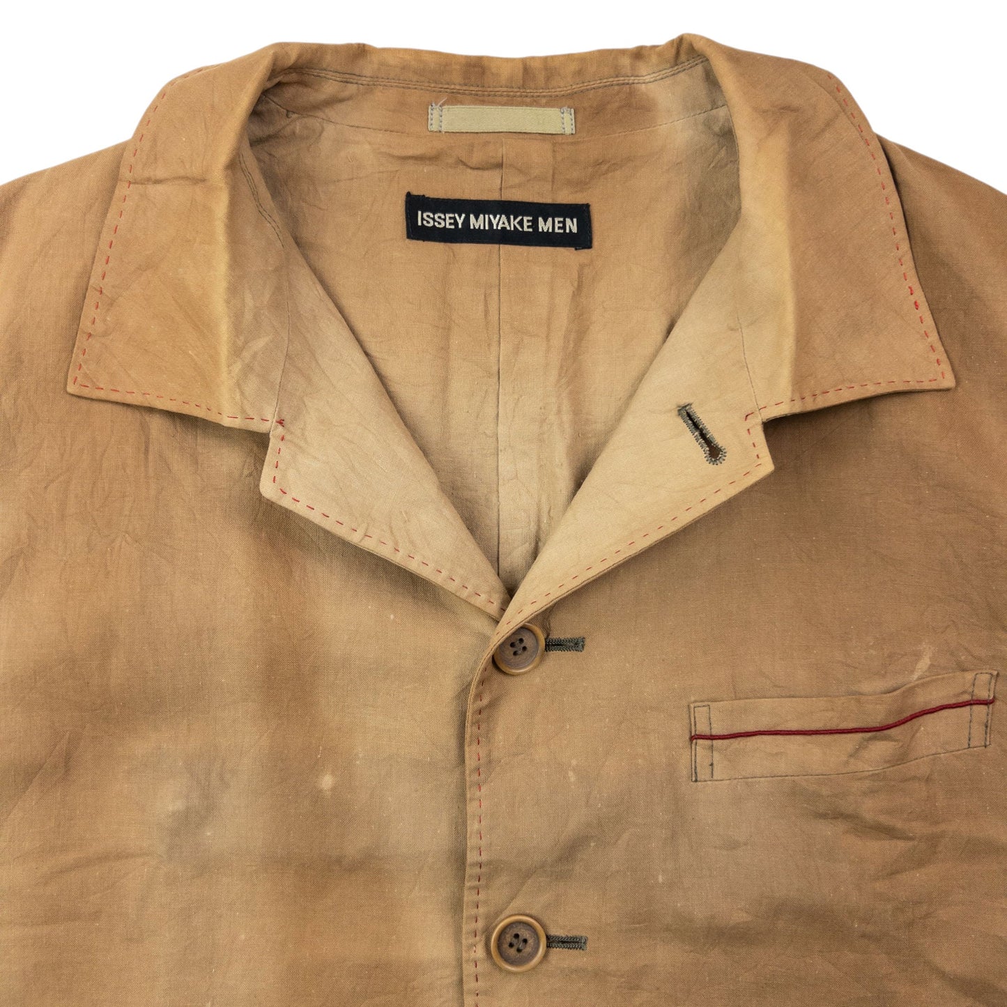 Vintage 2000s Issey Miyake Lightweight Button Up Jacket Size L | Large, Brown