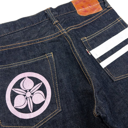 Vintage Momotaro Kamon Japanese Denim Jeans Size W28