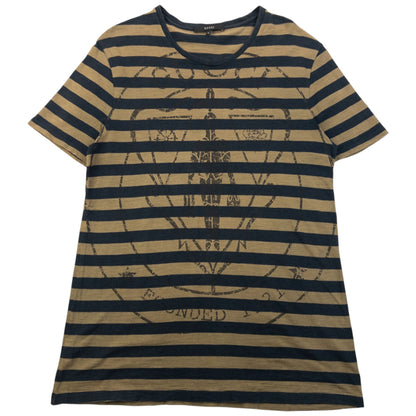 Vintage 2000s Gucci Striped Graphic T Shirt Womens Size L | Large, Multicoloured