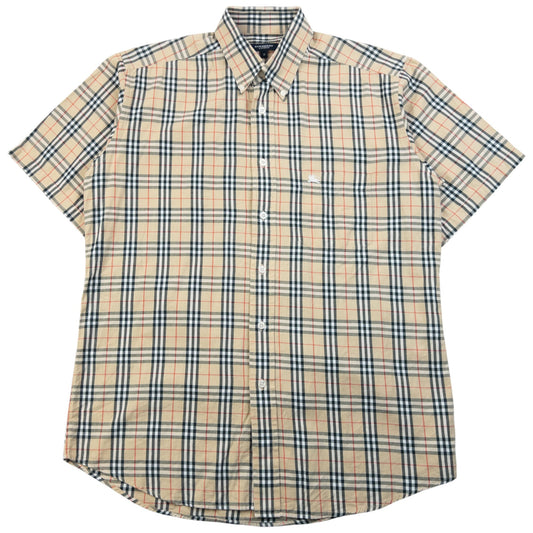 Vintage 2000s Burberry Nova Check Short Sleeve Button Up Shirt Size M | Medium, Multicoloured