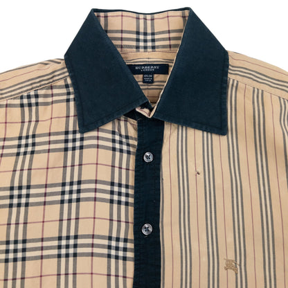 Vintage 2000s Burberry Nova Check Stripe Long Sleeve Button Up Shirt Size M | Medium, Multicoloured