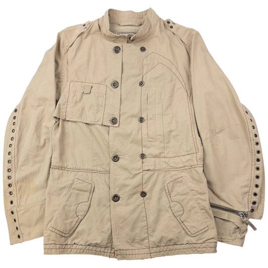 Vintage 2000s Marithe + Francois Girbaud Button Up Eyelet Jacket Womens Size L