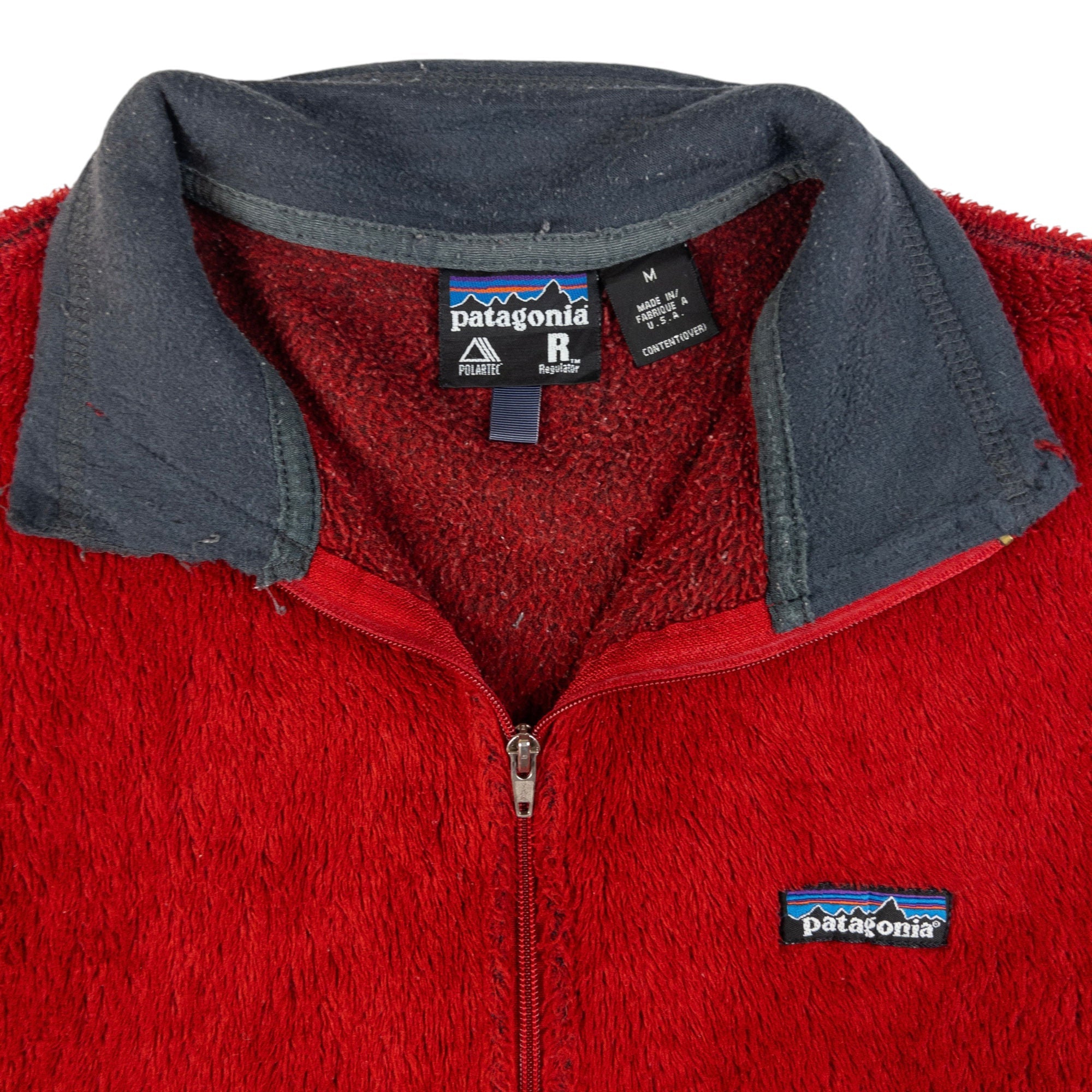 RED VINTAGE on sale PATAGONIA FLEECE PULLOVER MADE IN THE USA SIZE M