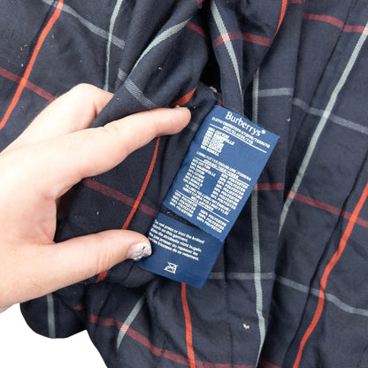 Vintage 90s Burberry Nova Check Lined Jacket Size L | Large, Grey