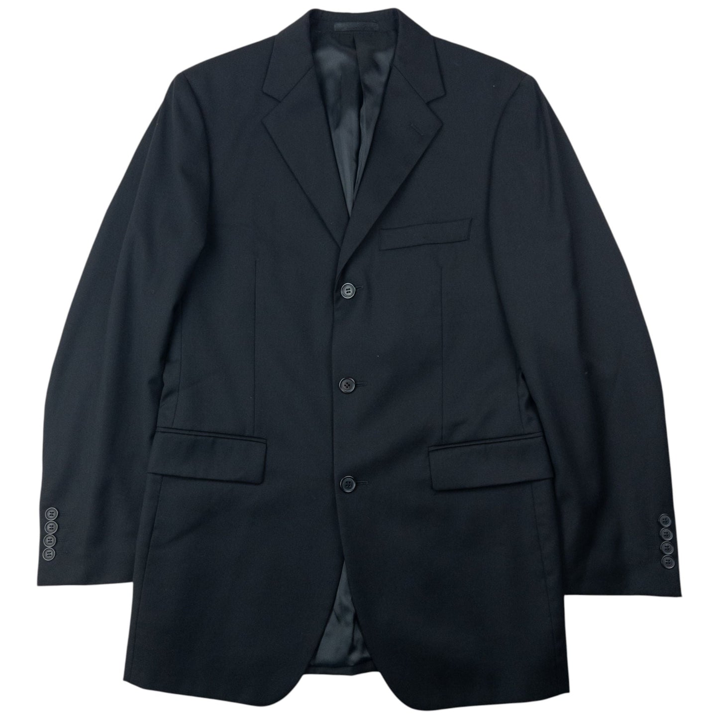 Vintage 90s YSL Yves Saint Laurent Wool Suit Set Size M | Medium, Black