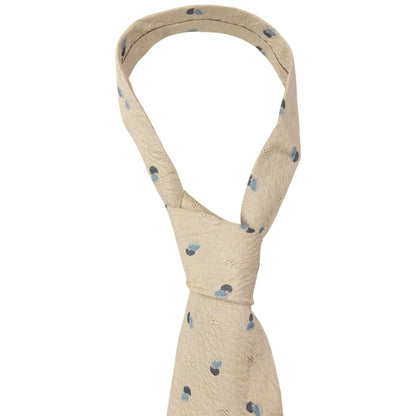 Vintage 90s Issey Miyake Pattern Silk Tie | O/S, Cream