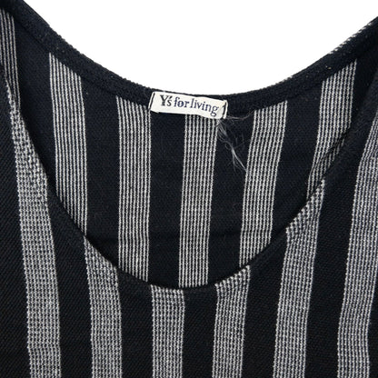 Vintage 90s Yohji Yamamoto Striped Maxi Dress Womens Size M | Medium, Black
