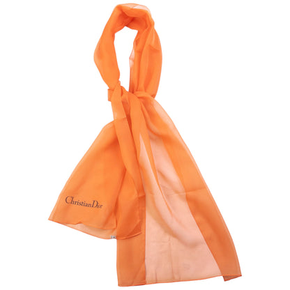 Vintage 90s Dior DUNE Sheer Chiffon Scarf | O/S, Orange