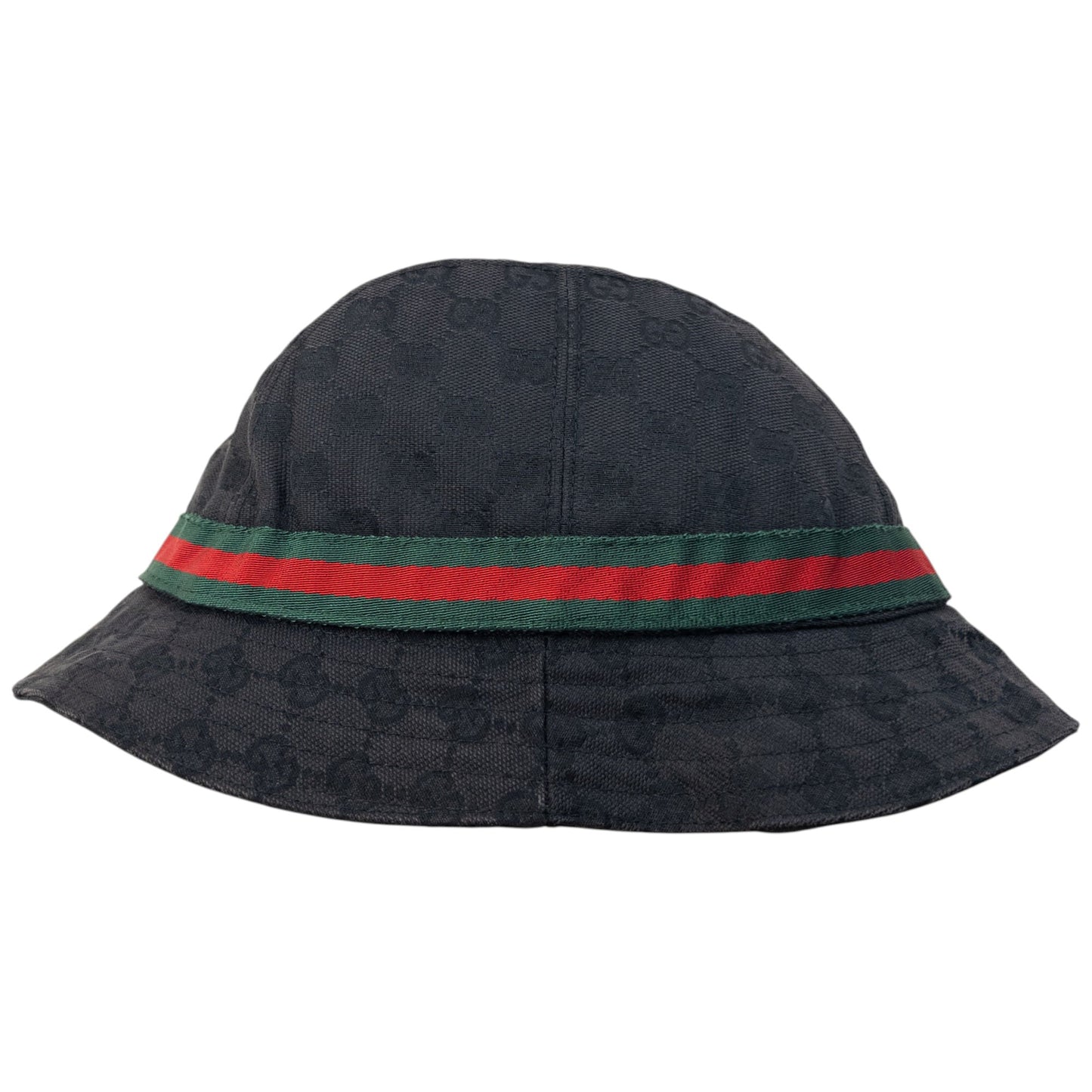 Vintage 2000s Gucci Monogram Bucket Hat Size L | O/S, Black